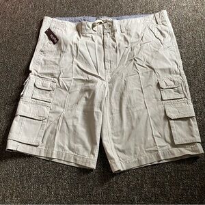 J.Ferrar Shorts Mens Big & Tall 50 Classic Stone Cargo Drawstring Flap Pocket Ne